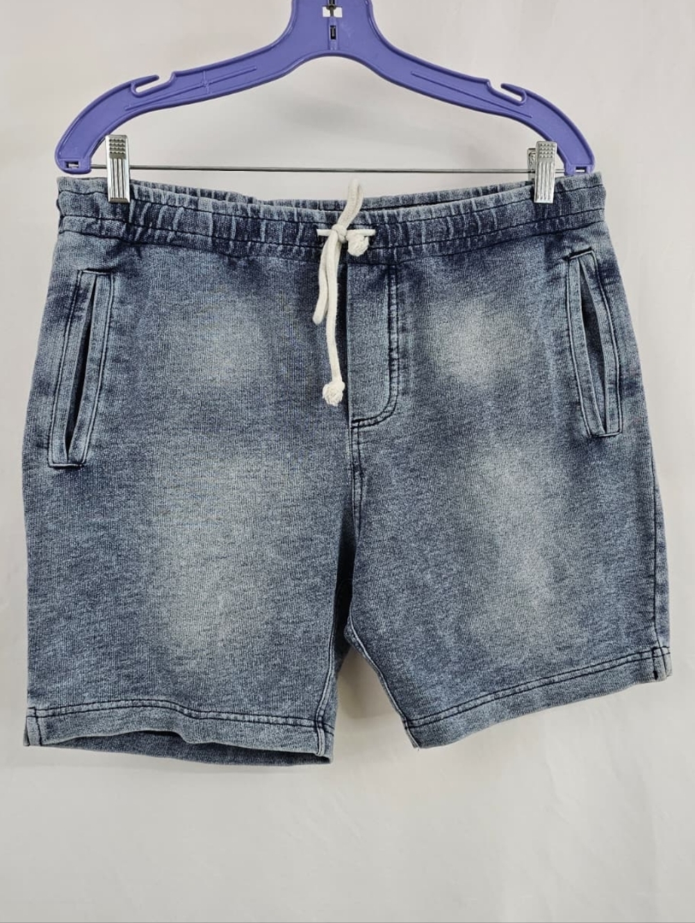 Divided H&M Men's Soft Denim Look Drawstring Shorts, Sz M